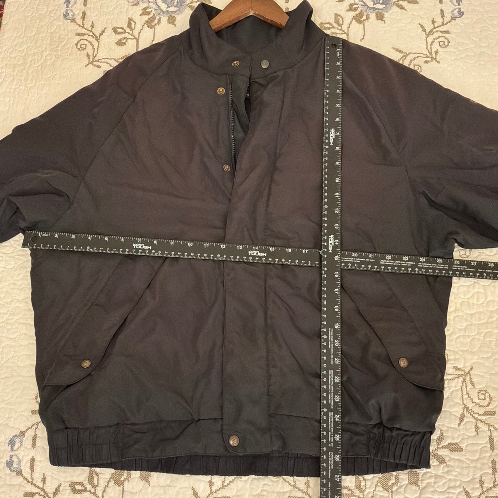 FootJoy DryJoys Golf Jacket Mens Large Black Excellent Full Zip Windbreaker - Picture 7 of 9